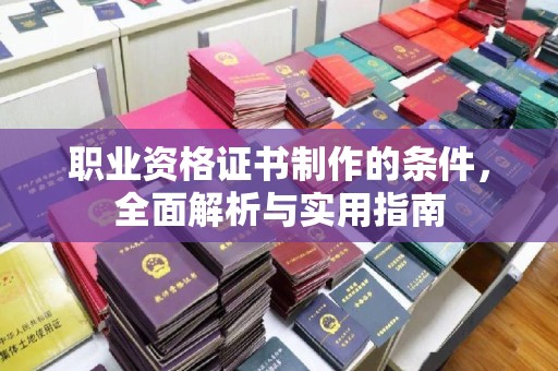 万载职业资格证书制作的条件，全面解析与实用指南