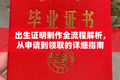 万载出生证明制作全流程解析，从申请到领取的详细指南